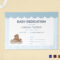 Baby Dedication Certificate Template for Baby Dedication Certificate Template