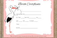 Baby Doll Birth Certificate Template Or With Free Printable regarding Baby Doll Birth Certificate Template