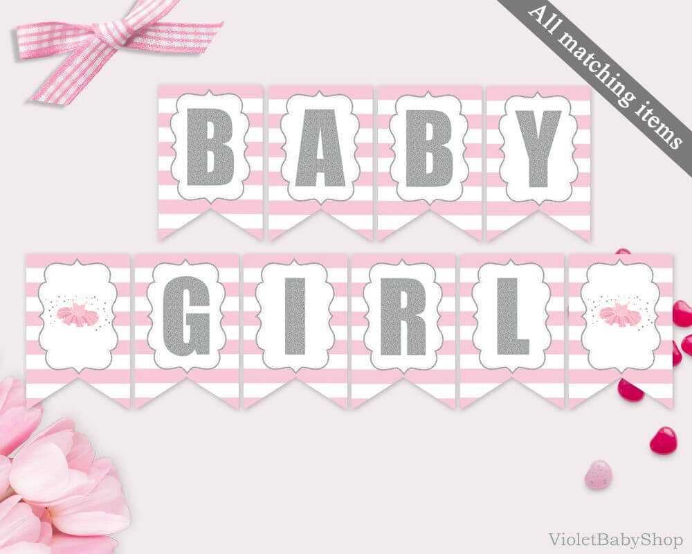 Baby Shower Banner Template Printable Tutu Excited Banner In Baby Shower Banner Template