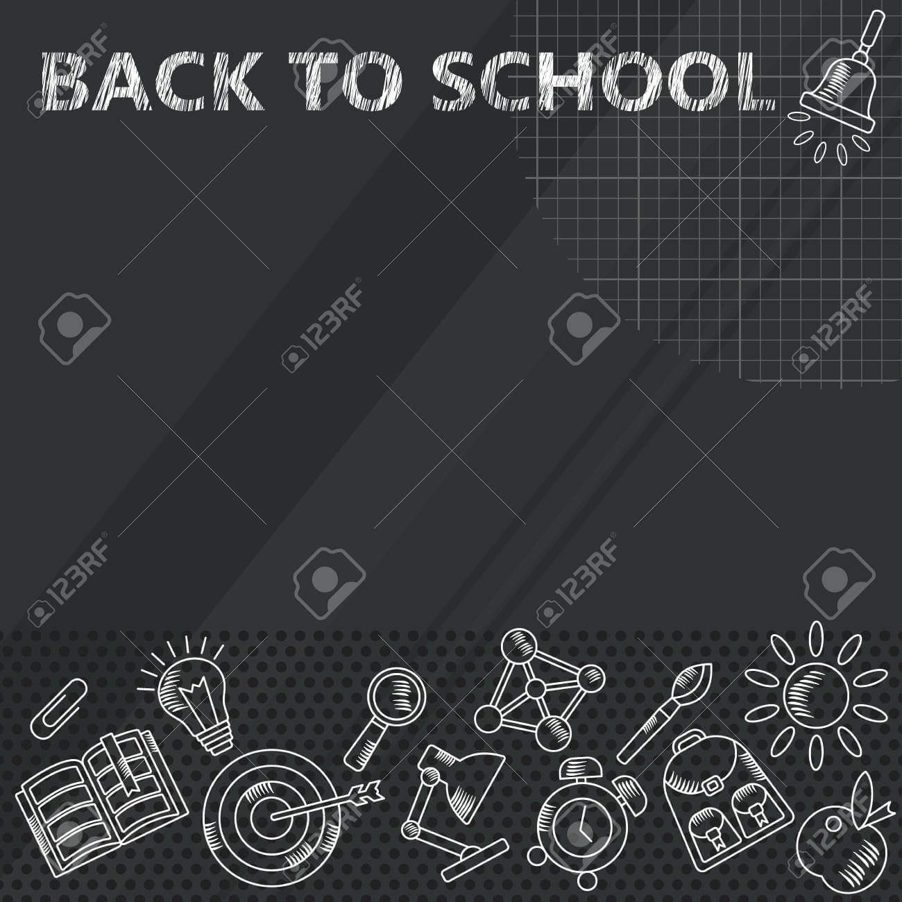 Back To School. Whiteboard In Classroom Poster And Banner Template.. For Classroom Banner Template