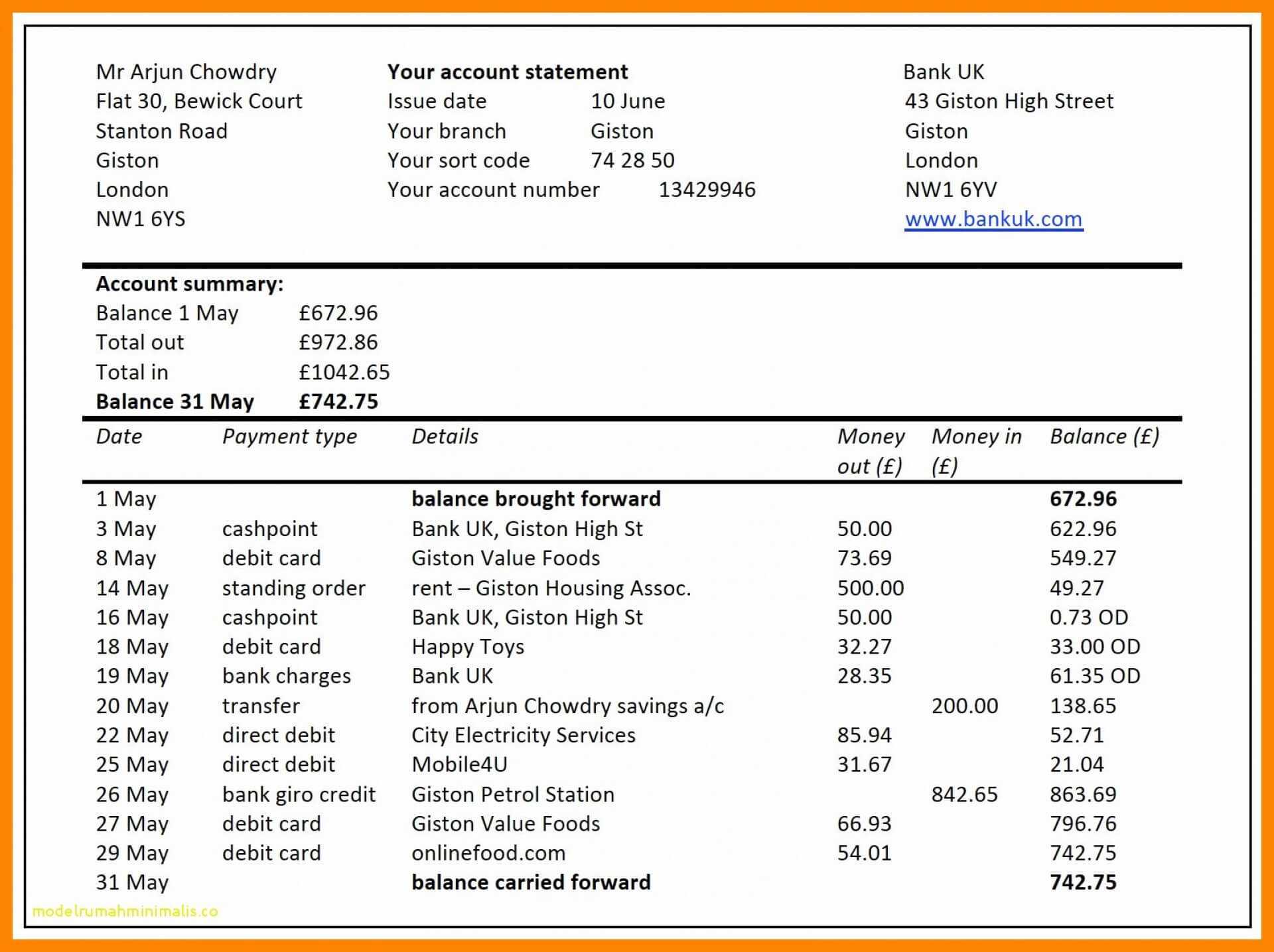 Bank Reconciliation Statement Software Free Download And 015 Within Credit Card Statement Template Excel