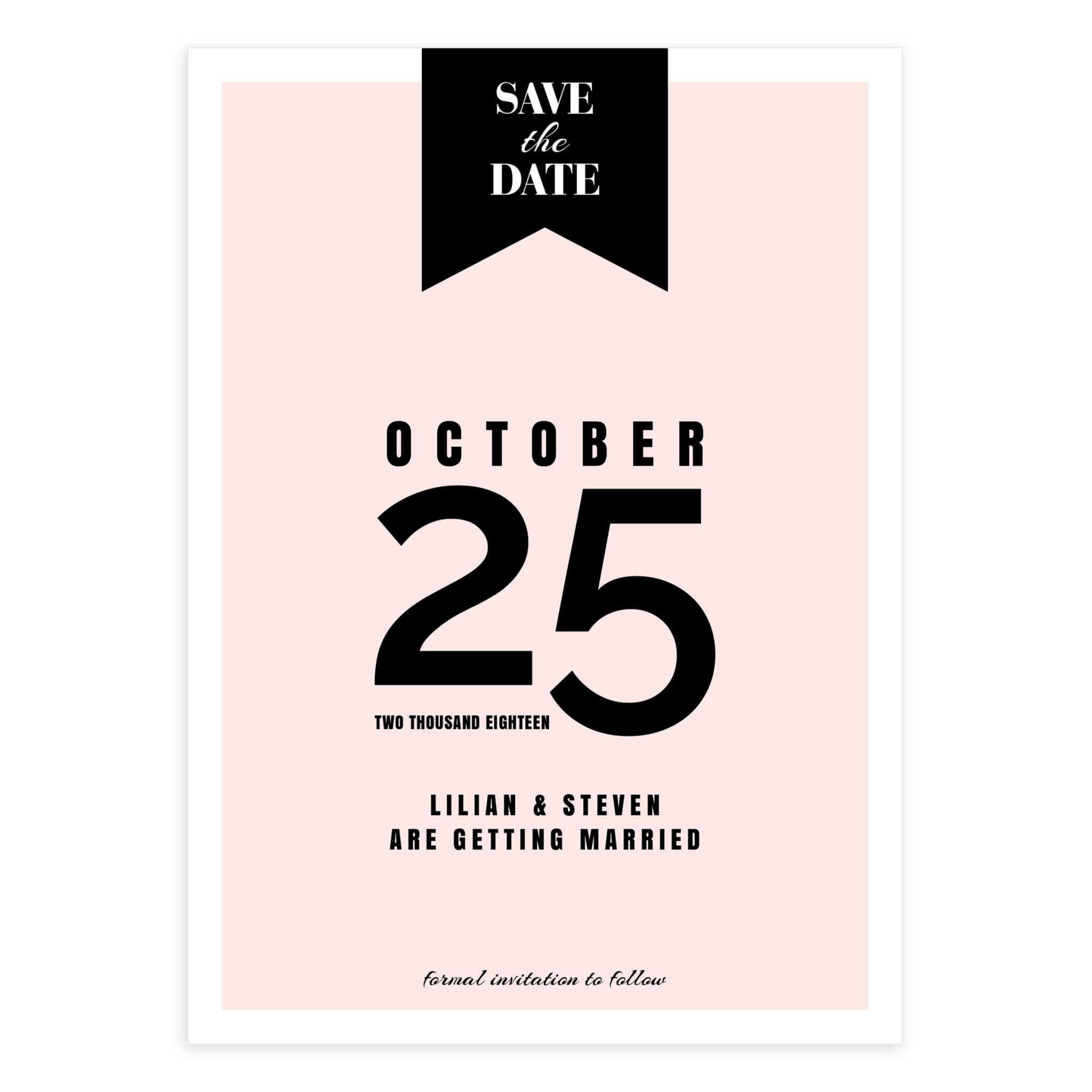 Banner Wedding Save The Date (5X7) Pertaining To Save The Date Banner Template