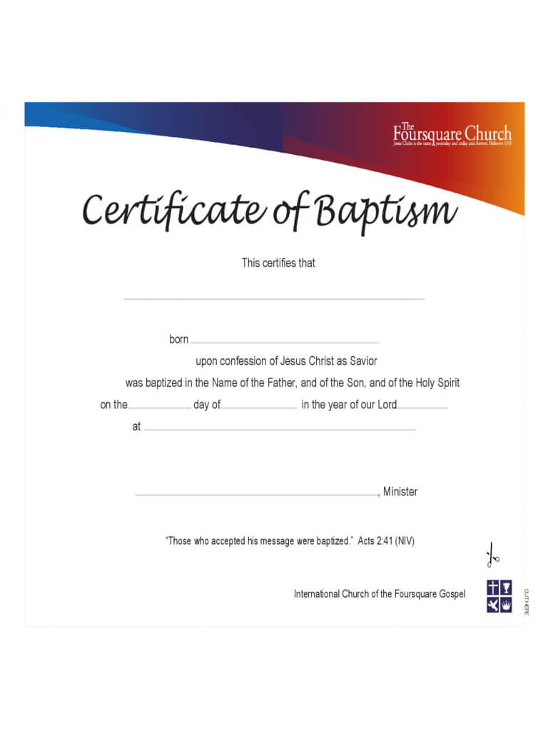 Baptism Certificate – 4 Free Templates In Pdf, Word, Excel Intended For Baptism Certificate Template Download