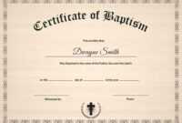 Baptism Certificate Template | Filej | Certificate Templates with Baptism Certificate Template Download