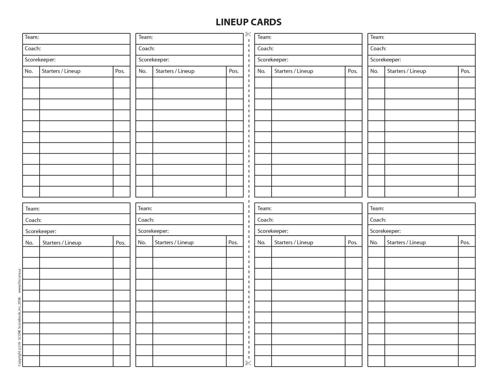 Baseball Lineup Card | Baseball Lineup, Lineup, Baseball In Baseball Lineup Card Template