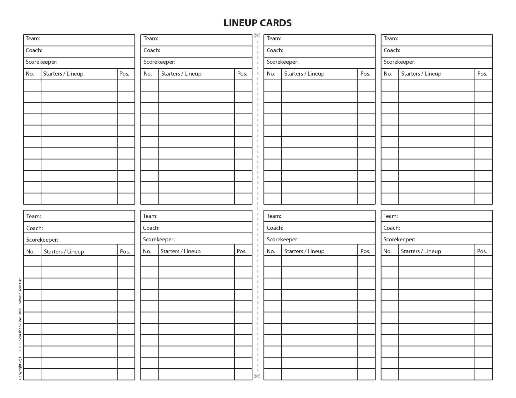 Baseball Lineup Card | Baseball Lineup, Lineup, Baseball Intended For Softball Lineup Card Template