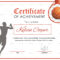 Basketball Award Achievement Certificate Template intended for Sports Award Certificate Template Word