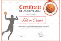 Basketball Award Achievement Certificate Template within Basketball Certificate Template