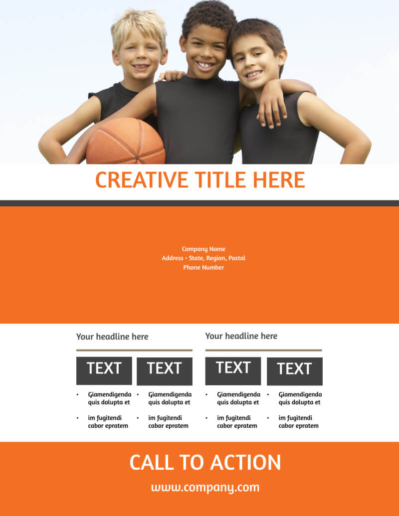 Basketball Camp Flyer Template Intended For Basketball Camp Brochure Template