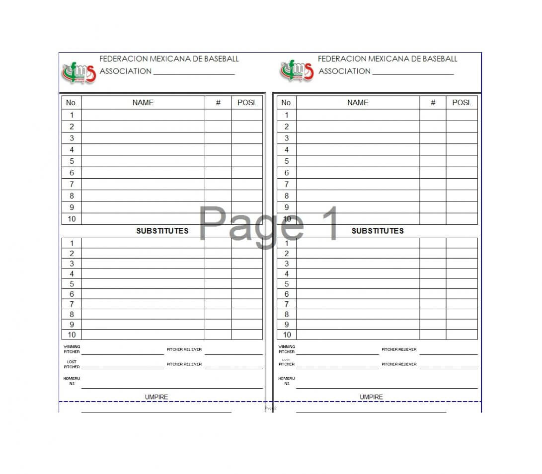Batting Order Template Lineup Excel Baseball Softball Free Within Baseball Card Template Word