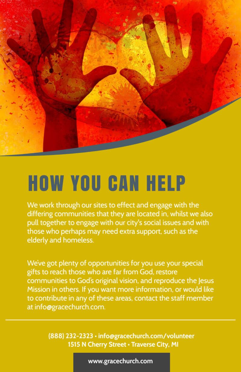 Be A Volunteer Church Flyer Template In Volunteer Brochure Template