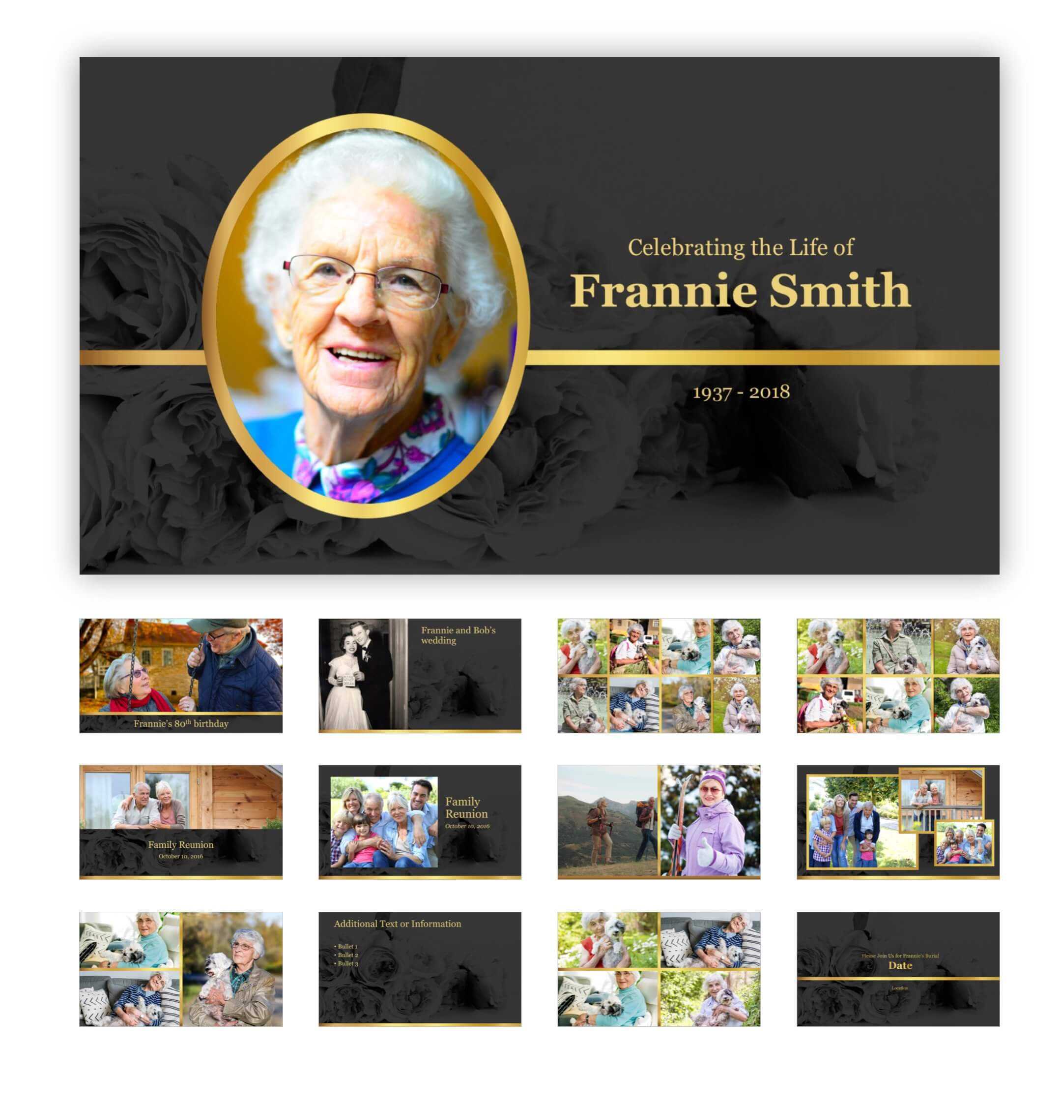 Best Funeral Powerpoint Templates Of 2019 | Adrienne Johnston In Funeral Powerpoint Templates