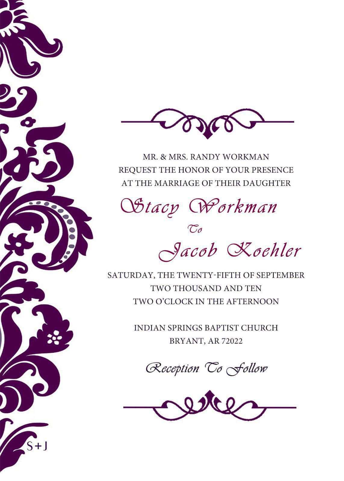 Best Invitation Cards : Unique Wedding Invitation Card Regarding Church Wedding Invitation Card Template