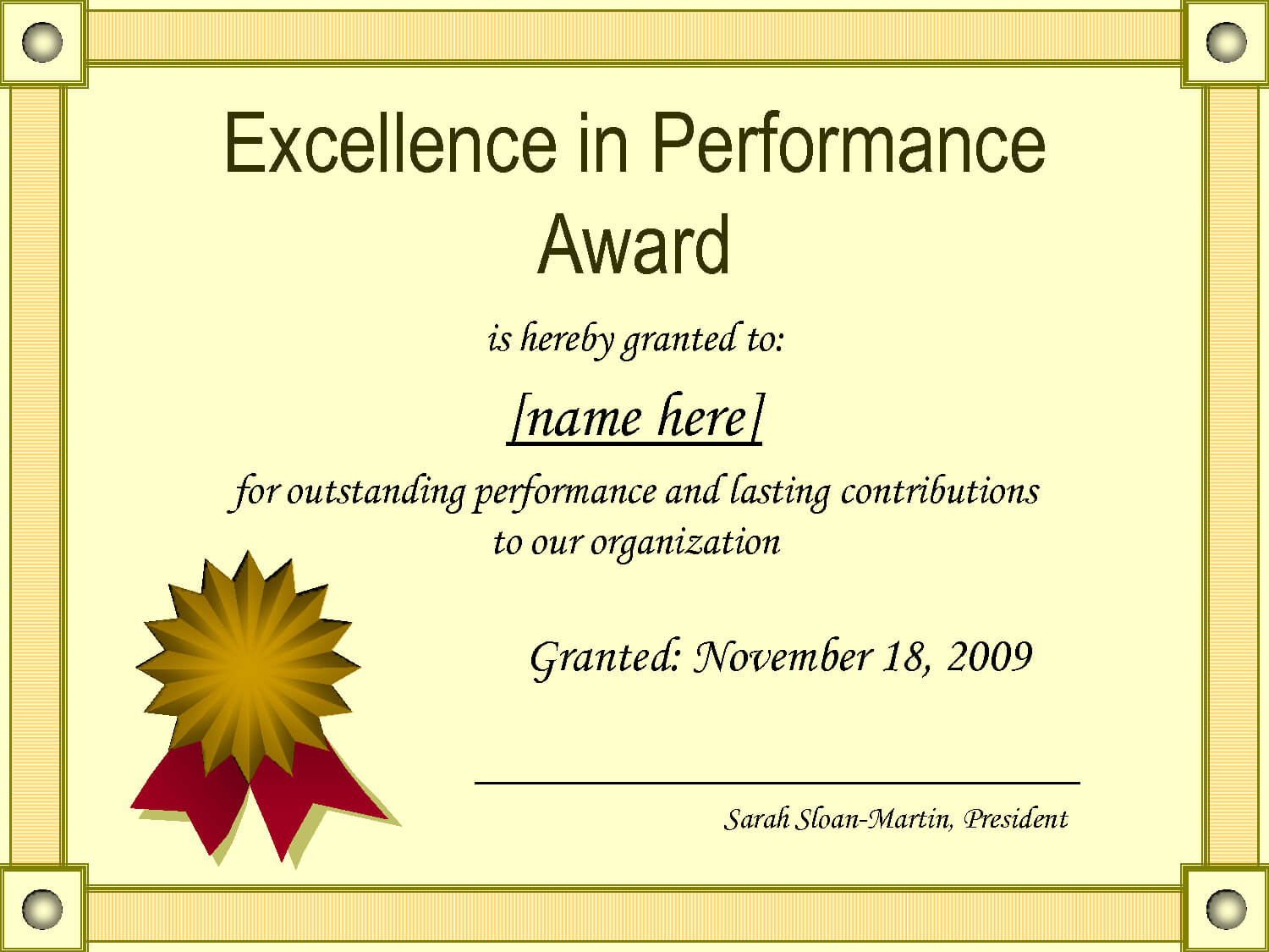 Best Performance Certificate Template – Atlantaauctionco In Best Performance Certificate Template