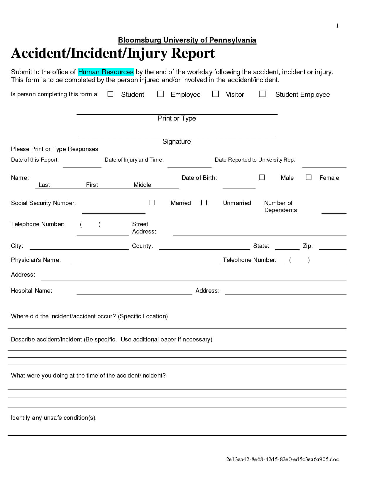 Best Photos Of Accident Incident Report Form Template Regarding Itil Incident Report Form Template