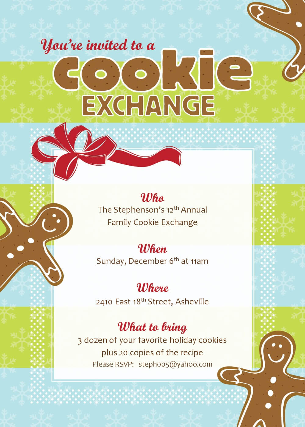 Best Photos Of Cookie Exchange Sign Up Template – Christmas Regarding Cookie Exchange Recipe Card Template