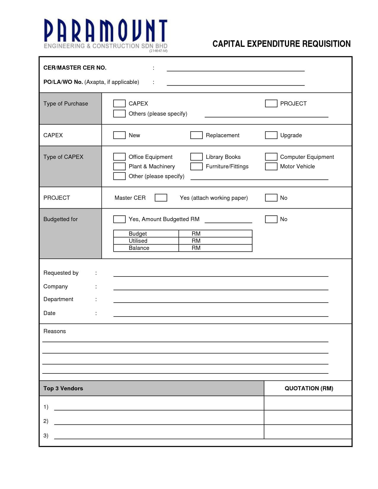 Best Photos Of Creating A Business Justification Template In Capital Expenditure Report Template