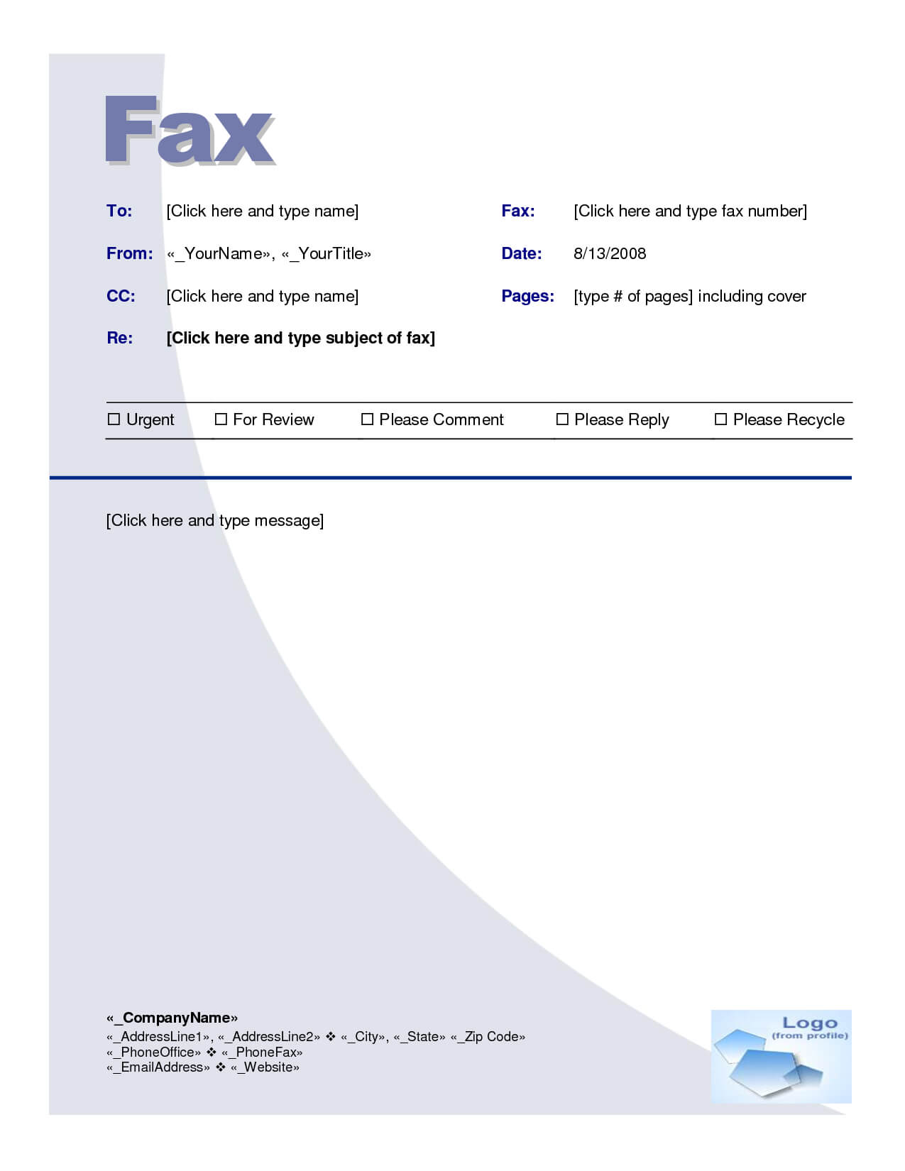 Best Photos Of Fax Templates Microsoft Word 2010 – Fax Cover With Regard To Fax Template Word 2010