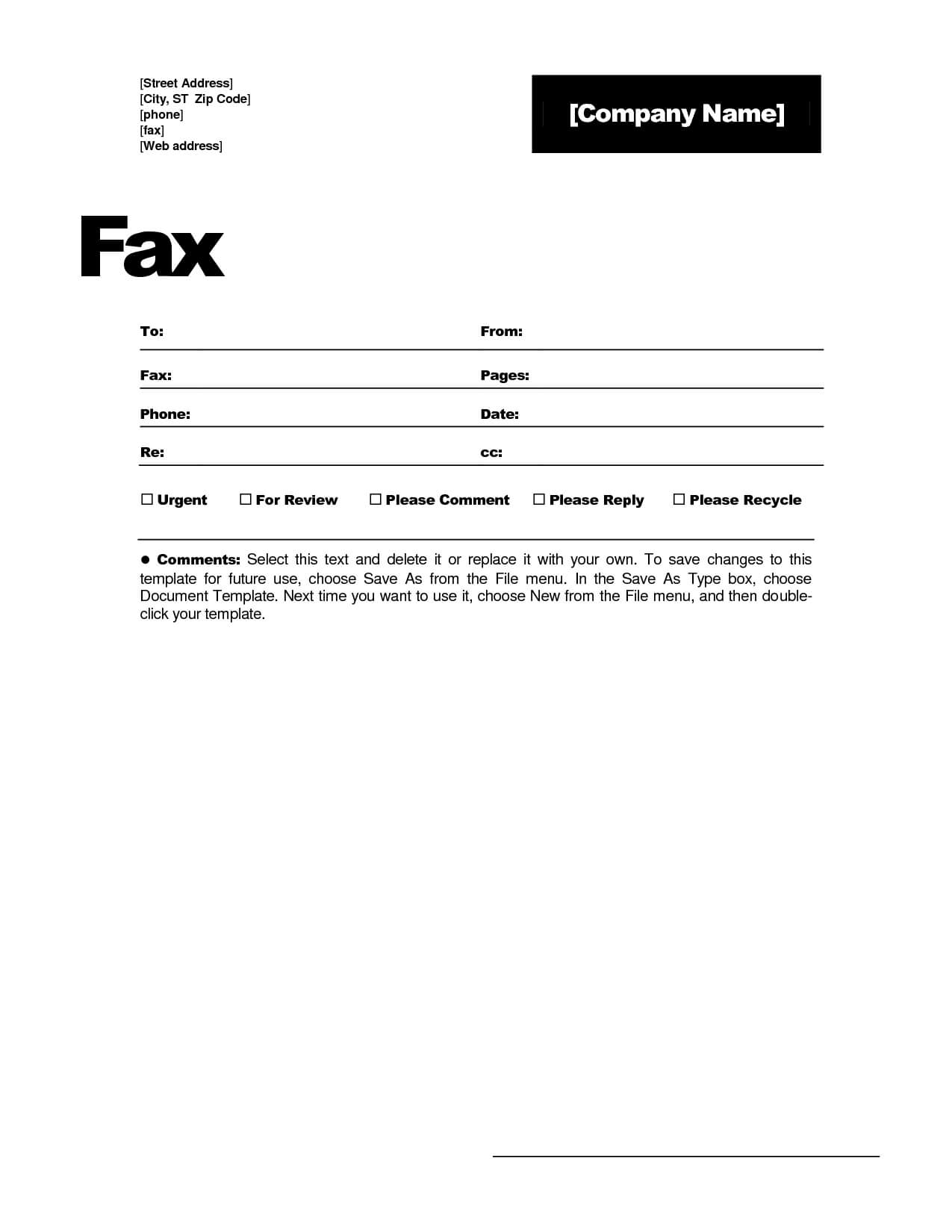 Best Photos Of Fax Templates Microsoft Word 2010 – Fax Cover Within Fax Template Word 2010