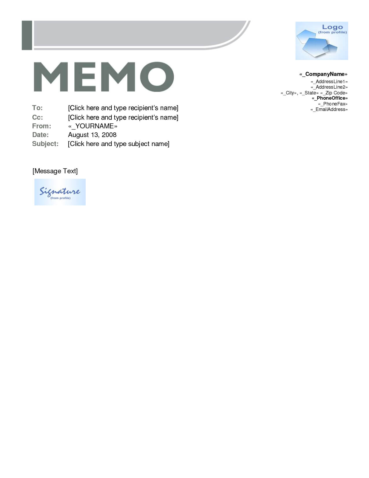 Best Photos Of Free Memo Templates Word Document – Microsoft Pertaining To Memo Template Word 2010