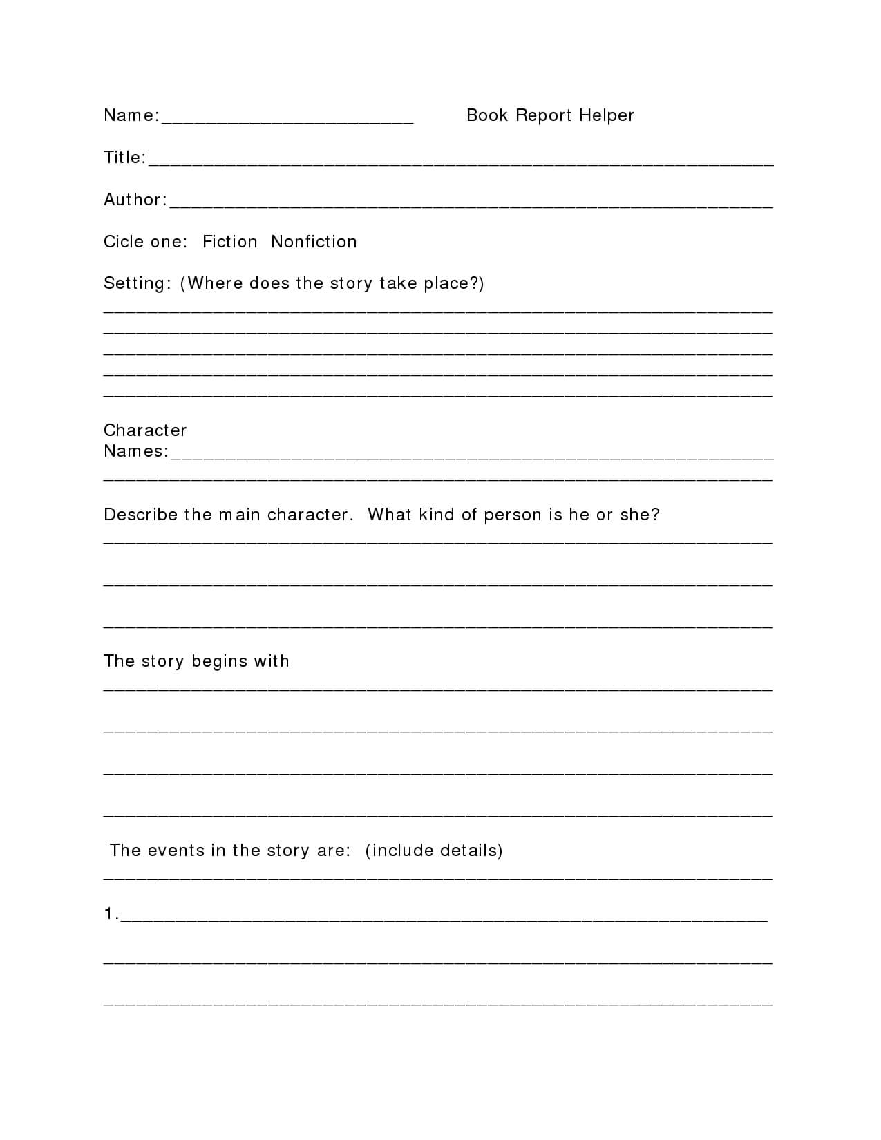 Best Photos Of High School Book Report Printable – High Pertaining To High School Book Report Template