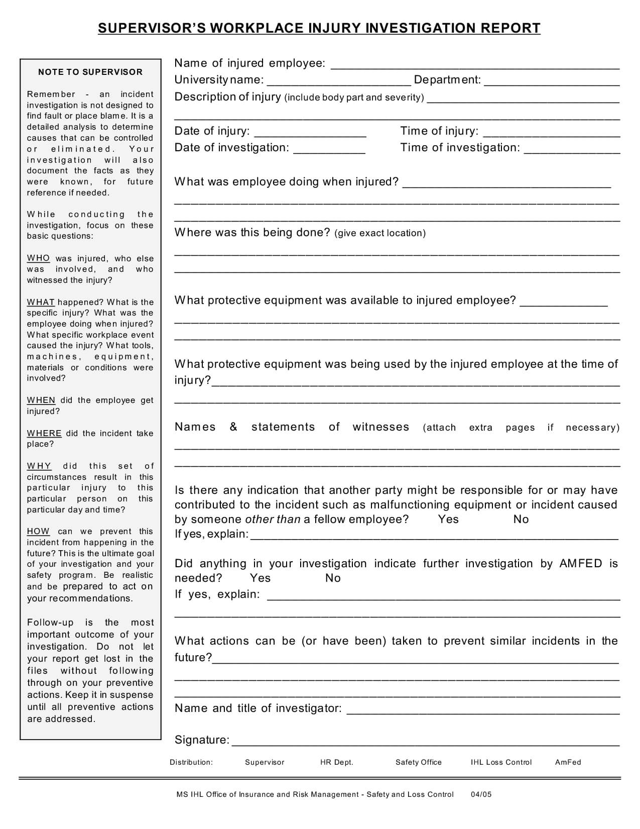 Best Photos Of Human Resources Incident Report Template For Hr Investigation Report Template