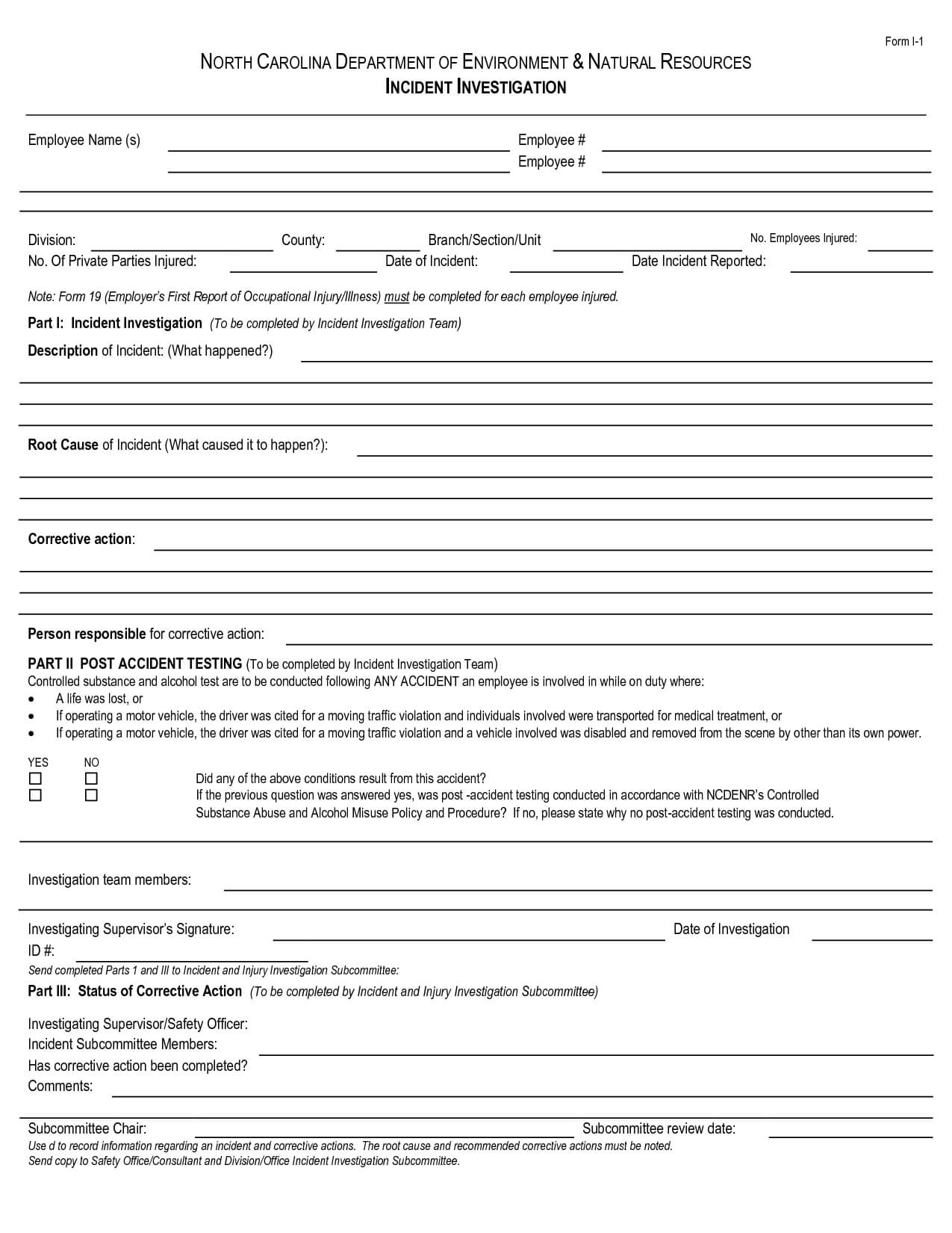 Best Photos Of Human Resources Incident Report Template Regarding Ohs Incident Report Template Free