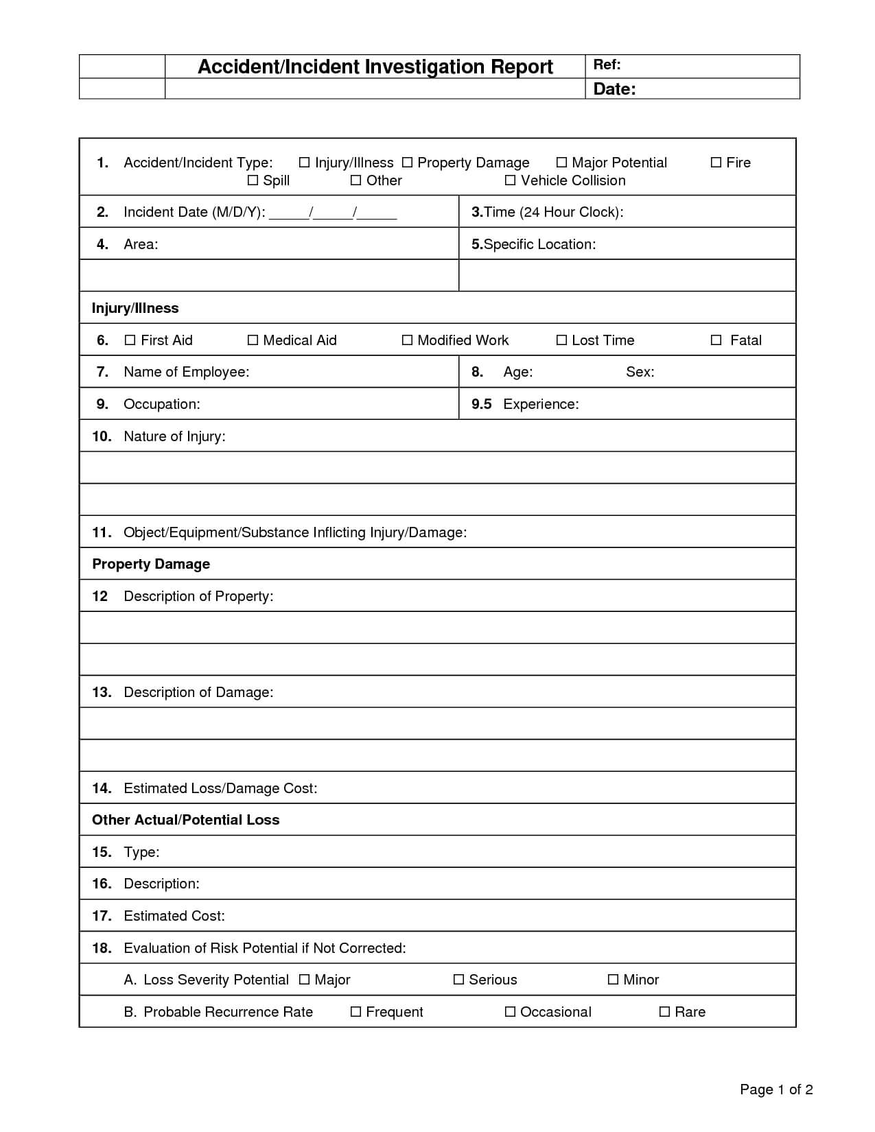 Best Photos Of Investigation Report Template – Sample Throughout Presentence Investigation Report Template