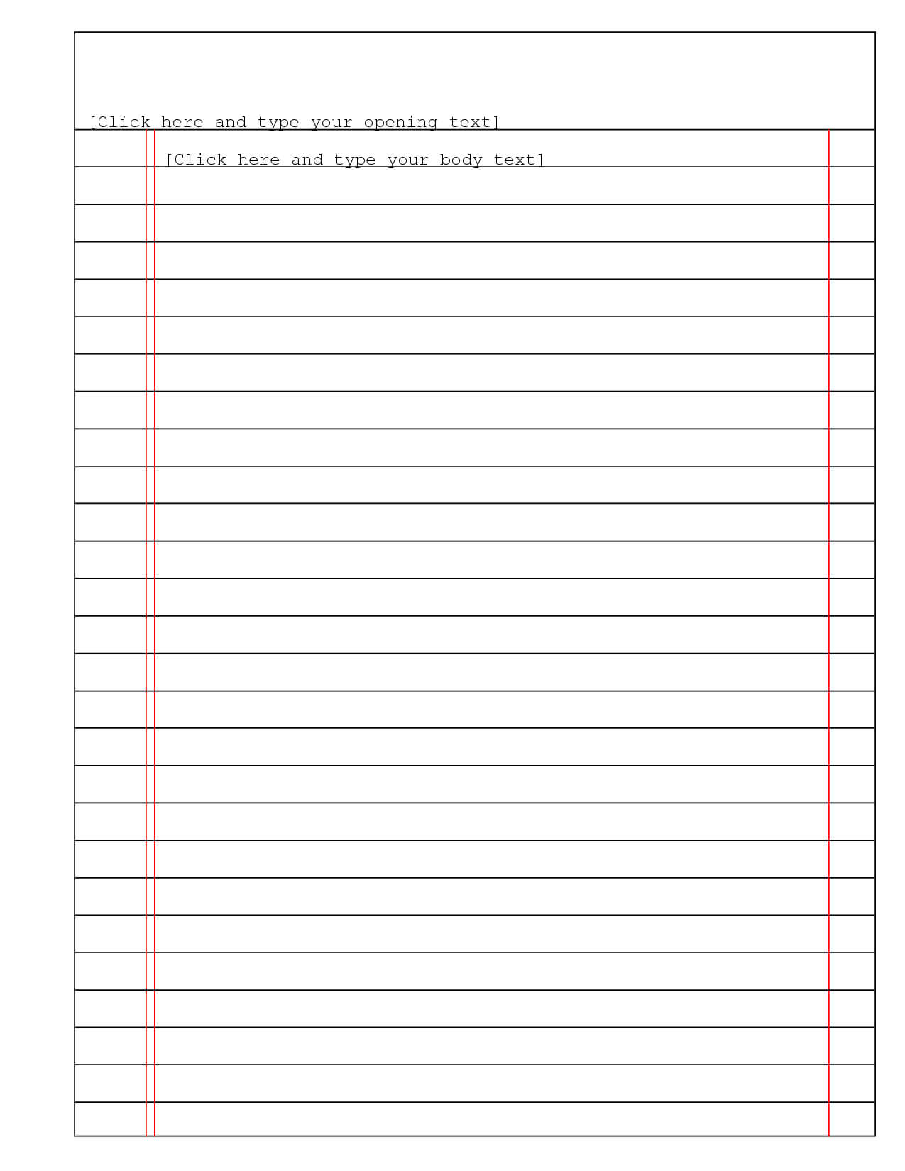 Best Photos Of Lined Paper Template Microsoft Word – Free With Regard To Microsoft Word Lined Paper Template