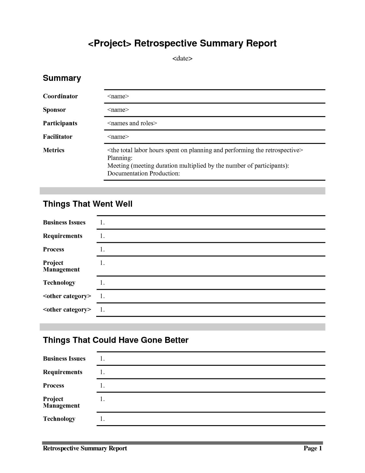 Best Photos Of Meeting Summary Template – Sample Meeting Throughout Conference Summary Report Template