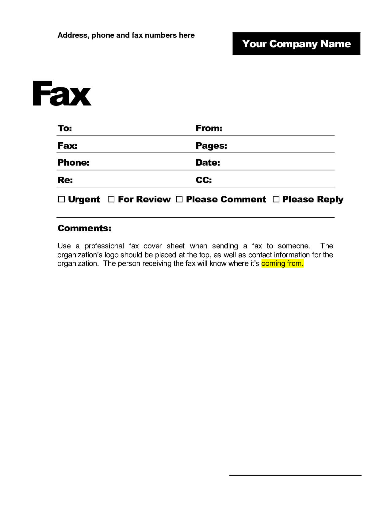 Best Photos Of Microsoft Fax Cover Sheet – Microsoft Fax Pertaining To Fax Cover Sheet Template Word 2010