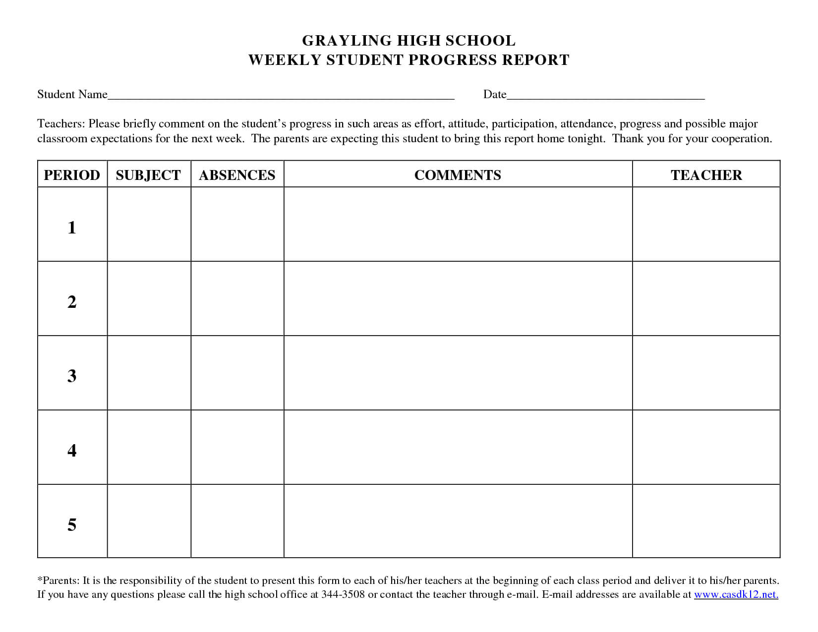 Best Photos Of Middle School Progress Report Template Throughout School Progress Report Template