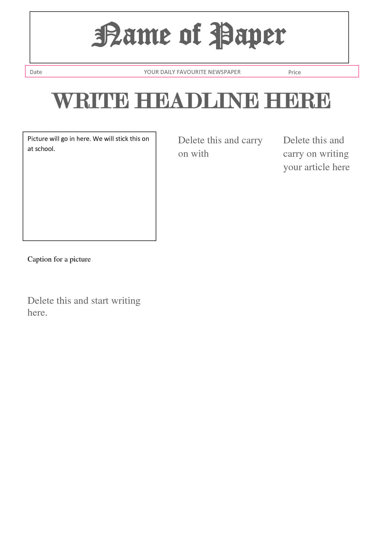 Best Photos Of Newspaper Report Format – Article Report Throughout News Report Template