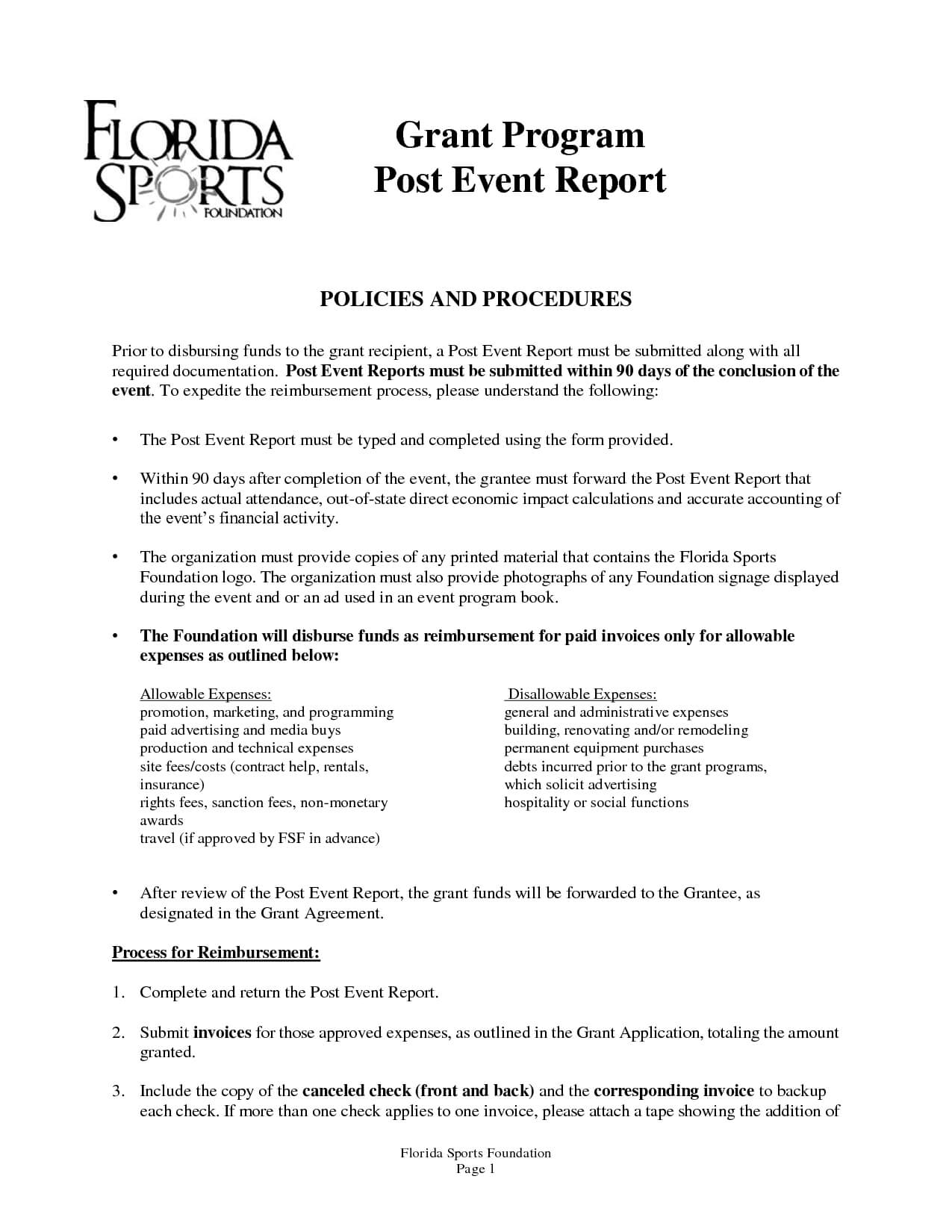 Best Photos Of Post Event Report Sample – Sample Event Post In After Event Report Template