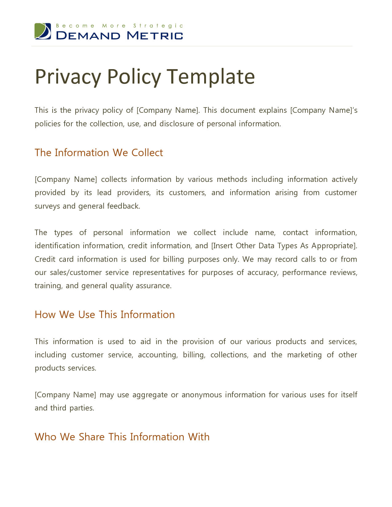 Best Photos Of Privacy Policy Template – Website Privacy With Credit Card Privacy Policy Template