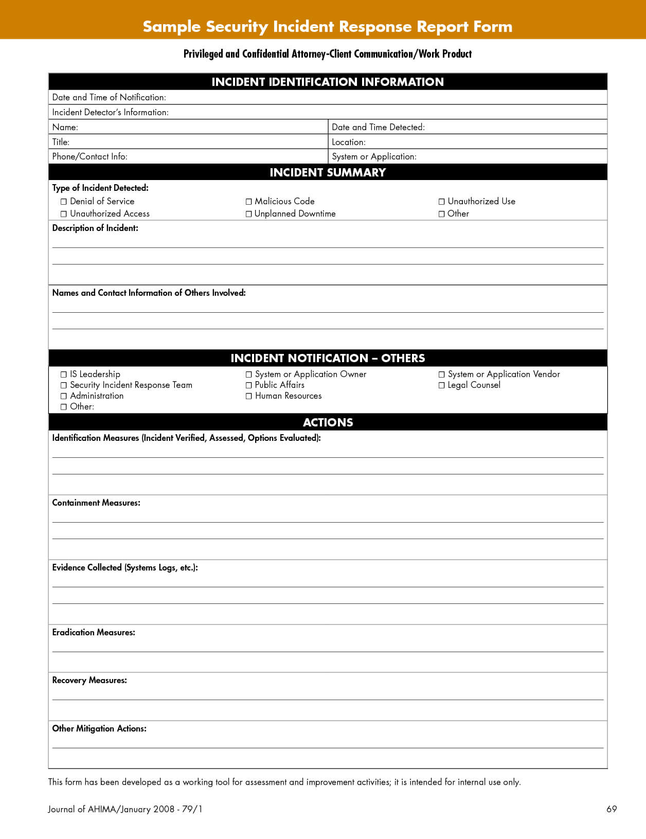 Best Photos Of Security Incident Report Template – Security For Information Security Report Template