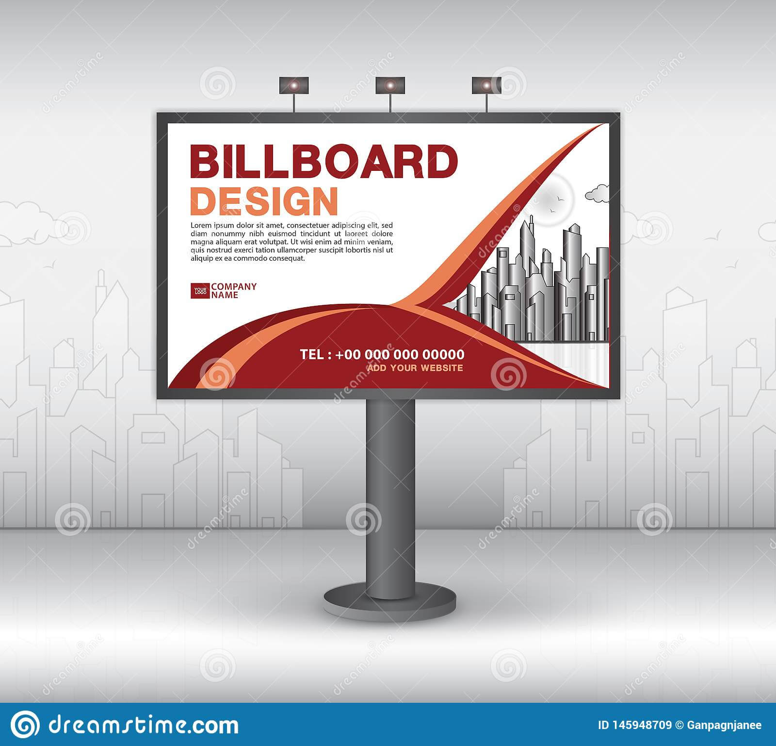 Billboard Banner Template Vector Design, Advertisement In Outdoor Banner Template