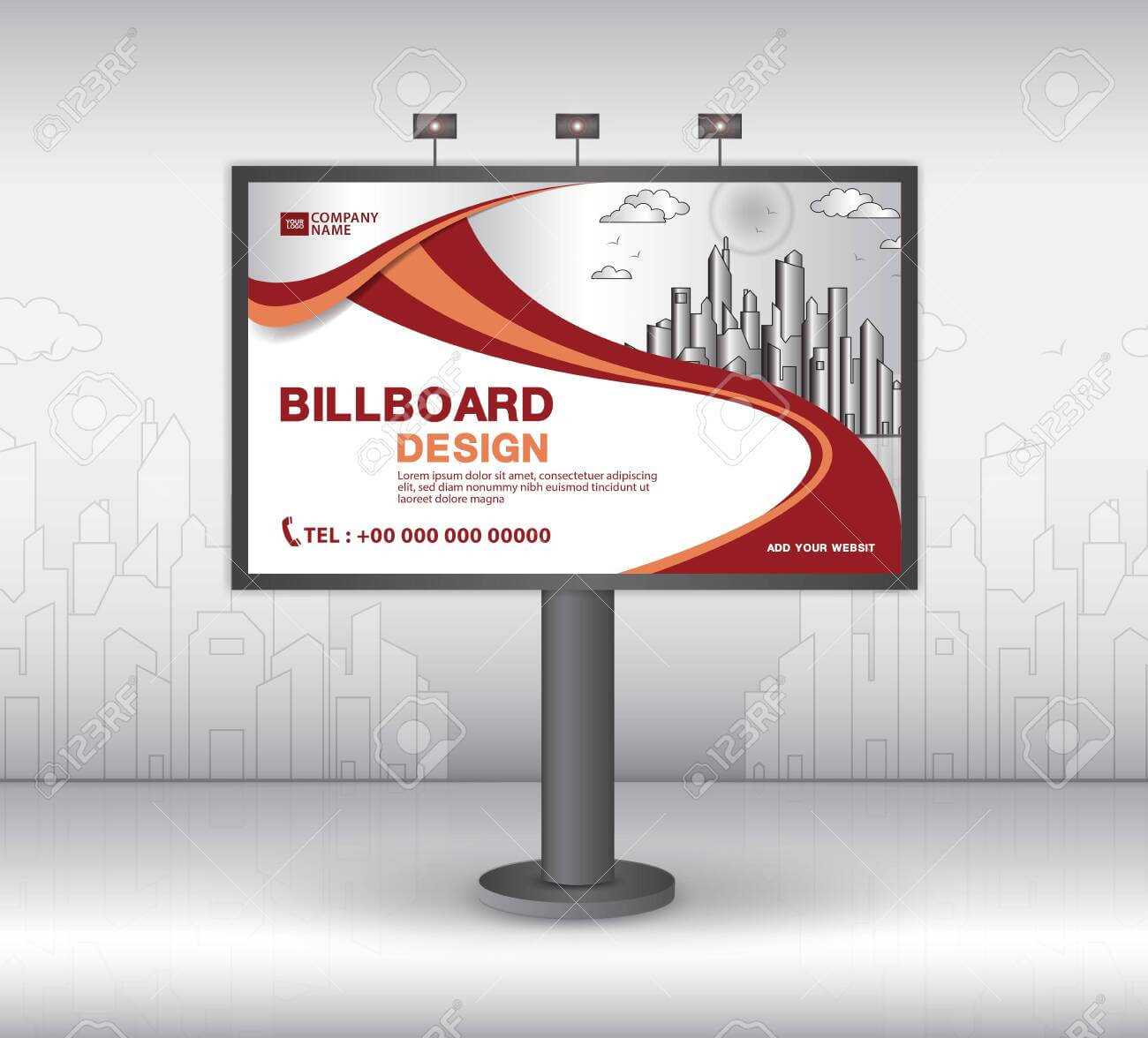 Billboard Banner Template Vector Design, Advertisement, Realistic.. For Outdoor Banner Template