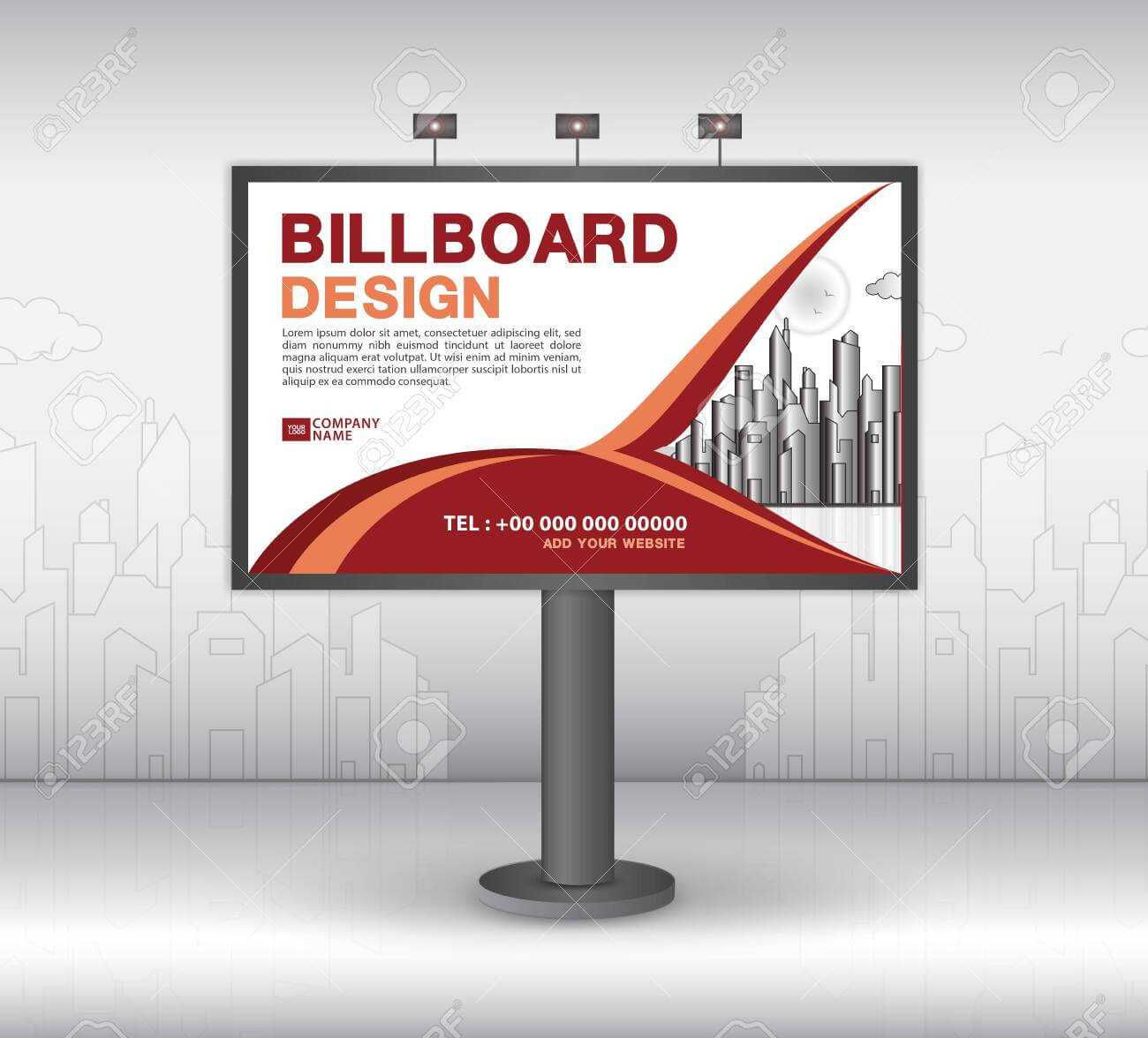 Billboard Banner Template Vector Design, Advertisement, Realistic.. Inside Outdoor Banner Template