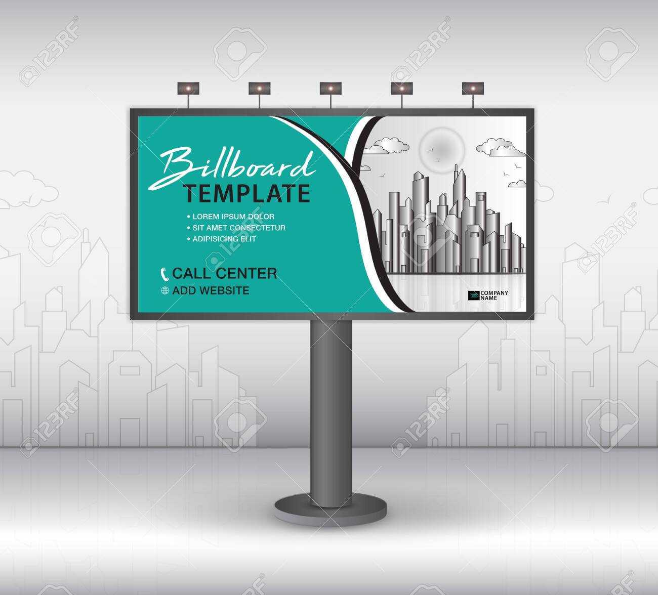 Billboard Design Vector, Banner Template, Advertisement, Realistic.. For Outdoor Banner Template