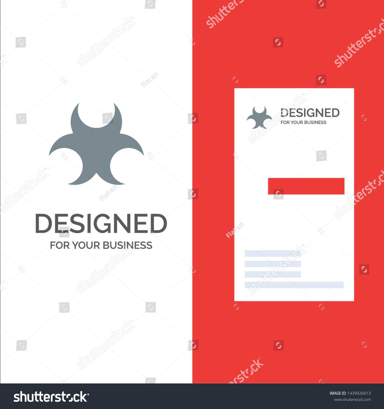 Bio Hazard Sign Science Grey Logo Stock Vector (Royalty Free Regarding Bio Card Template