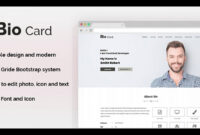 Biocard - Personal Portfolio Psd Template | Themeforest Website Templates  And Themes in Bio Card Template