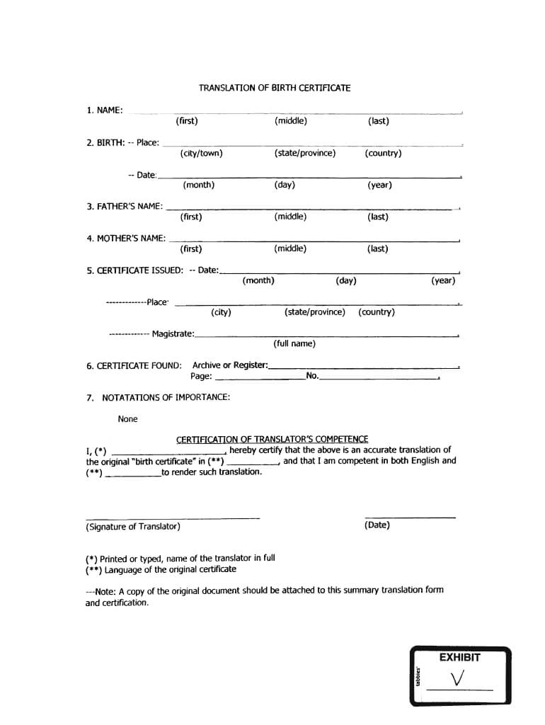 Birth Certificate Form Pdf – Fill Online, Printable Regarding Editable Birth Certificate Template