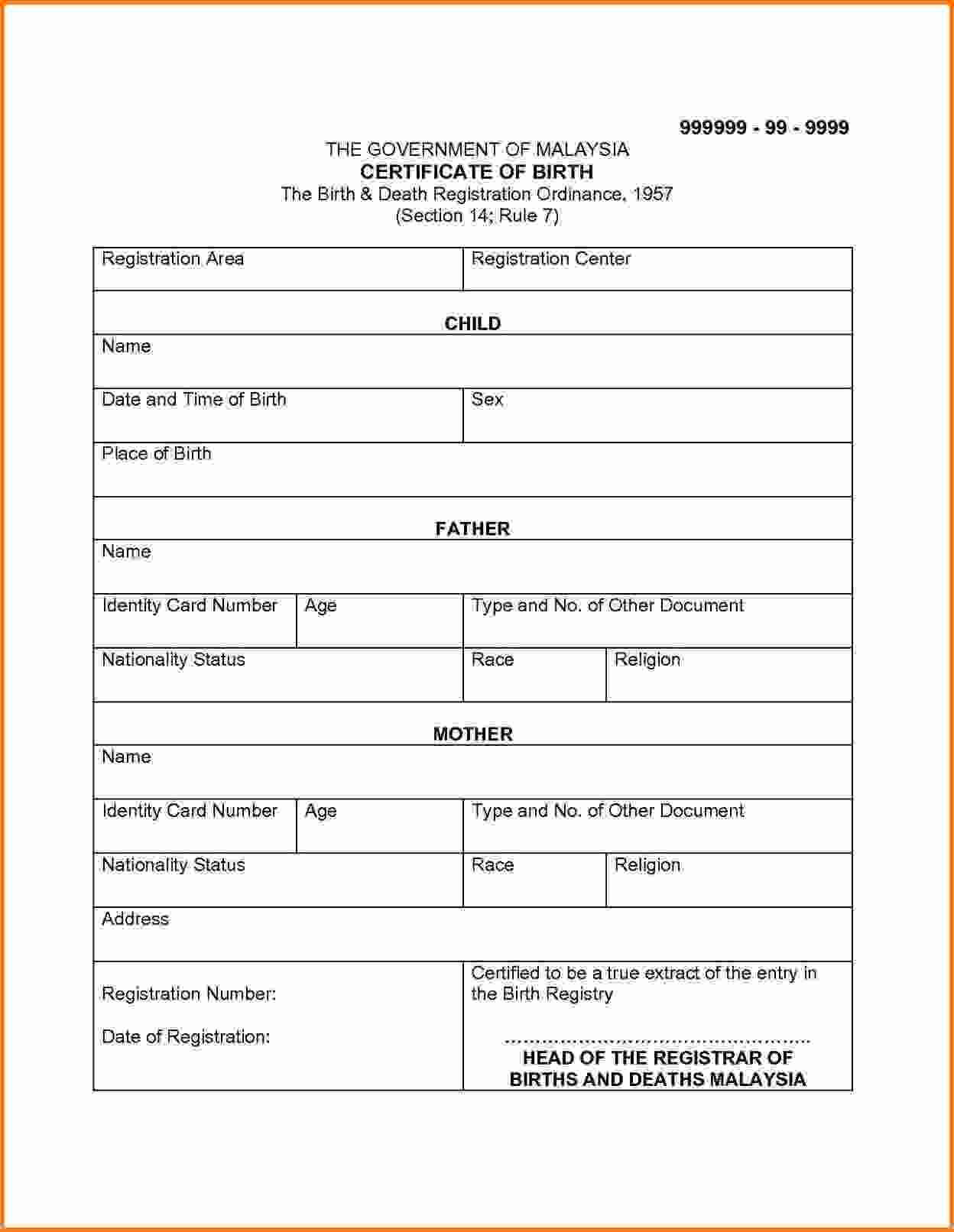 Birth Certificate Translation Template Sample Letter Form Intended For Birth Certificate Translation Template
