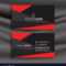Black And Red Business Card Template With intended for Buisness Card Templates
