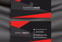 Black And Red Business Card Template With with regard to Buisness Card Template