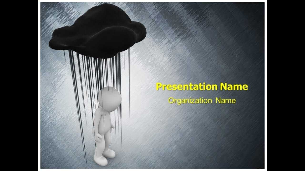 Black Cloud Depression Powerpoint Template Ppt Design Within Depression Powerpoint Template