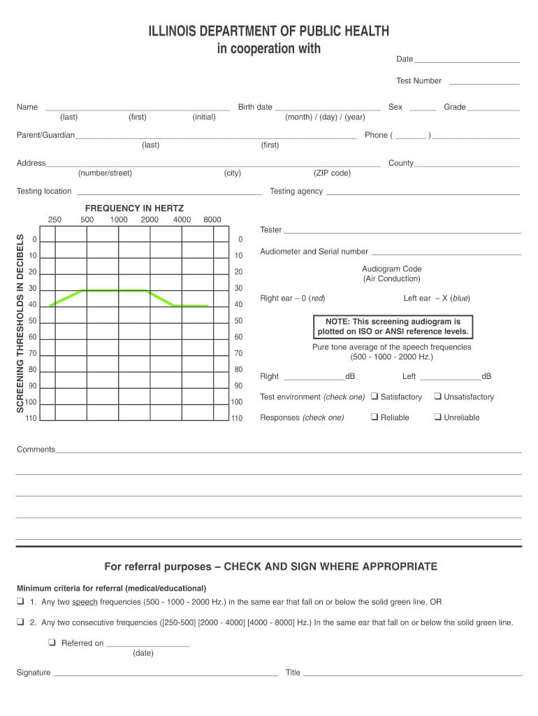 Blank Audiogram Template Download – Fill Online, Printable For Blank Audiogram Template Download