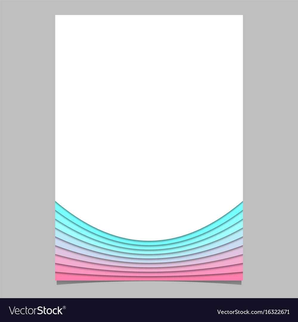 Blank Brochure Template From Curves – Flyer For Blank Templates For Flyers