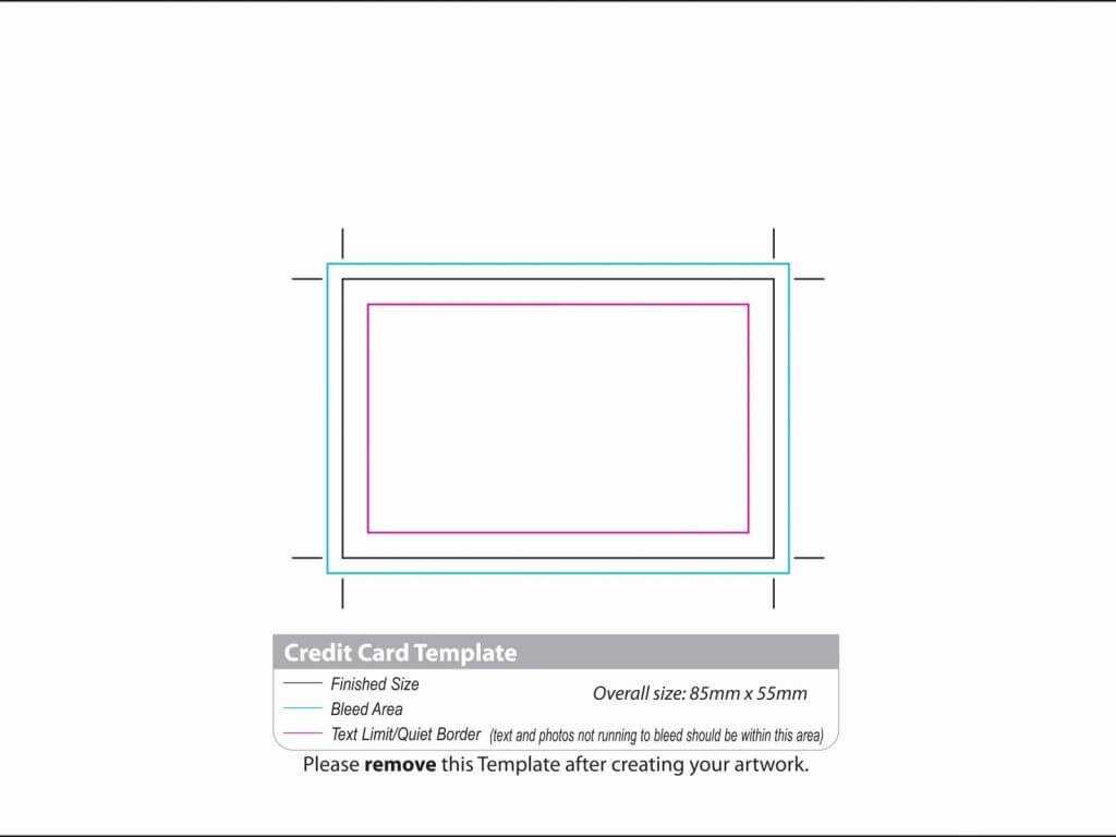 Credit Card Size Template For Word